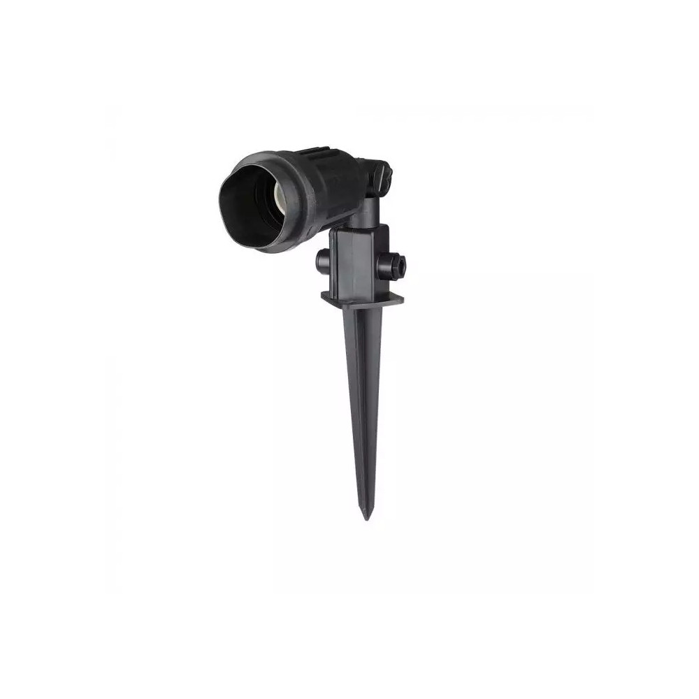 Buitenpen V-TAC Voor E27 Lamp IP44 START Zwart VT-728