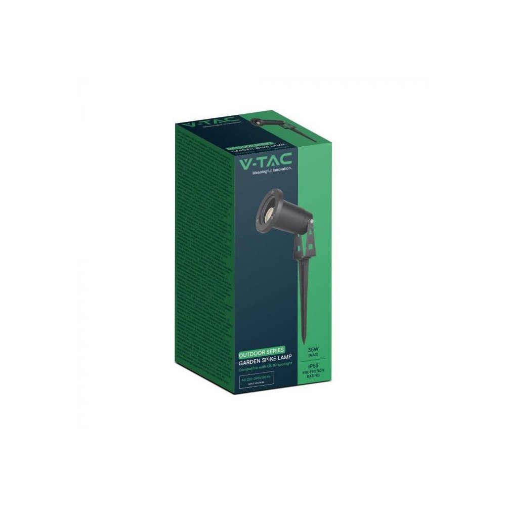 V-TAC GU10 IP65 START Strahler auf Erdspieß Schwarz Ohne Leuchtmittel VT-1119