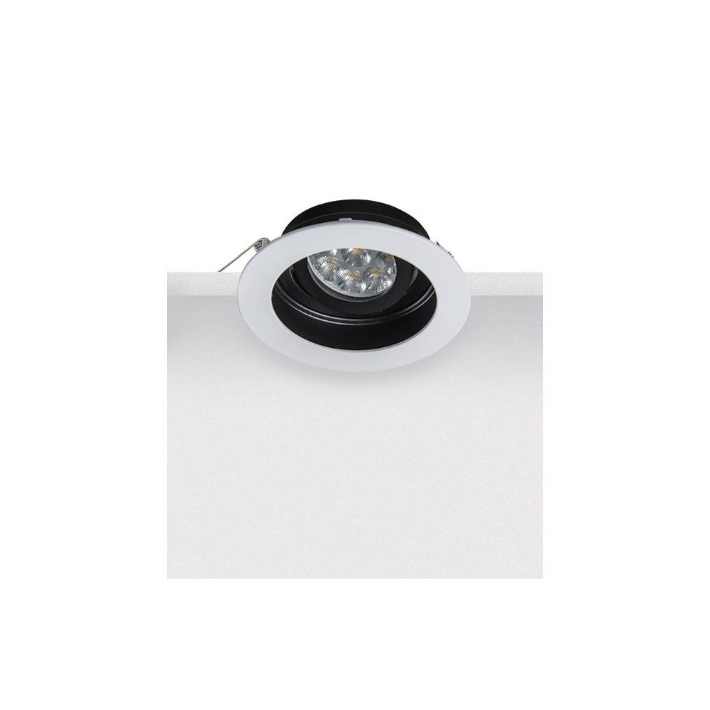 Spot Schotel ZAMBELIS D92 GU10 DESIGN Wit en Zwart Zonder Lamp