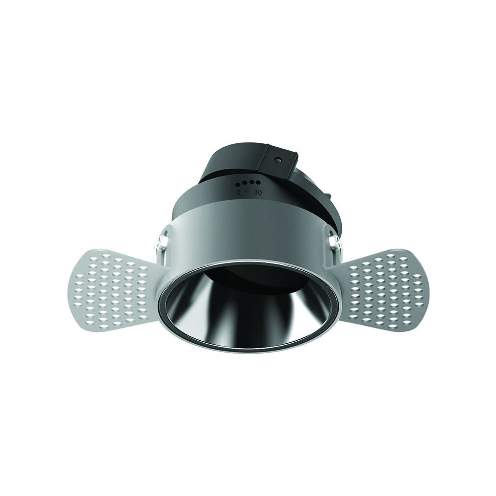 Coupelle Spot Orientable Trimless ZAMBELIS D85 GU10 DESIGN Noir Sable et Chrome Sans Source