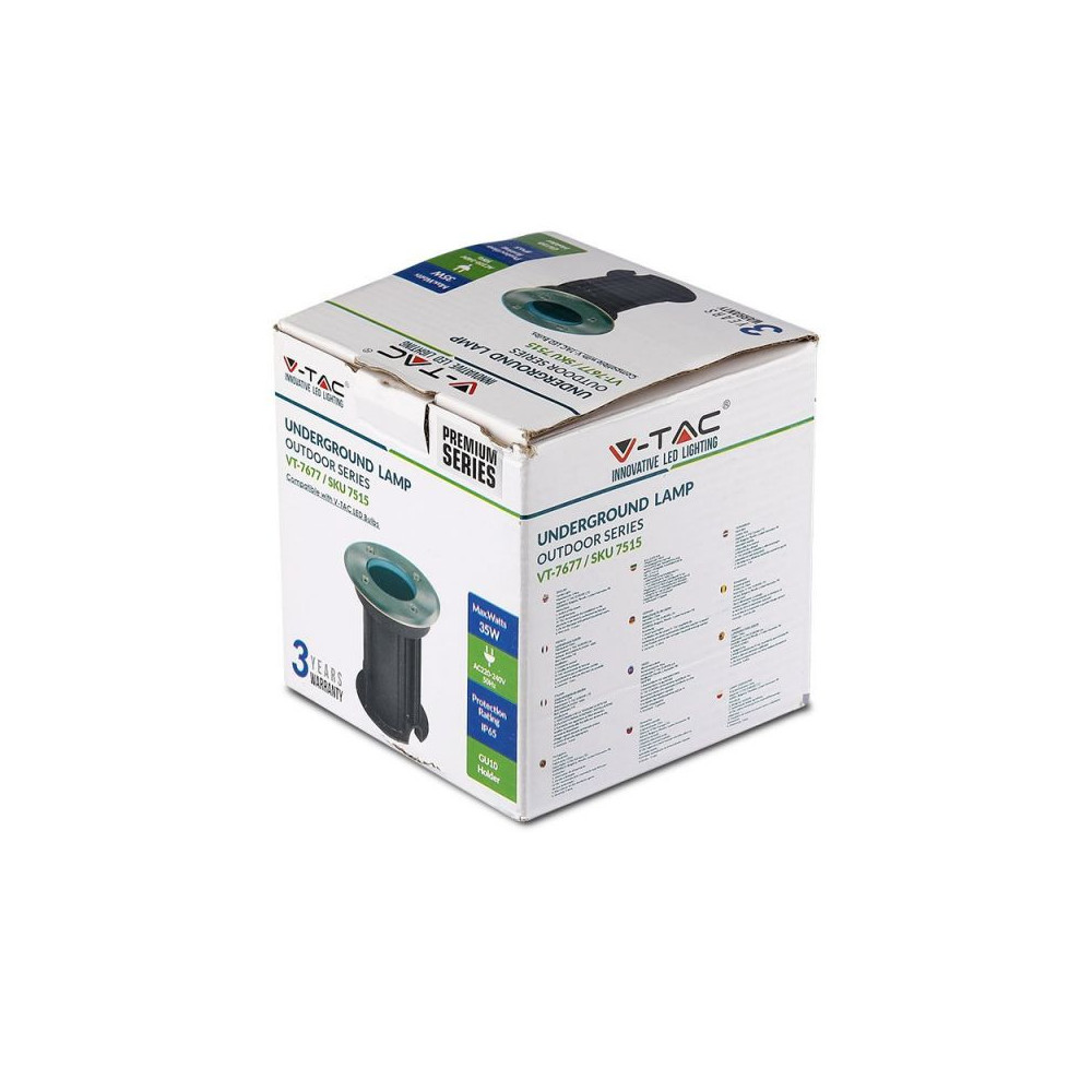 Grond inbouwspot Buiten V-TAC GU10 IP65 START Staal V-TAC VT-7677