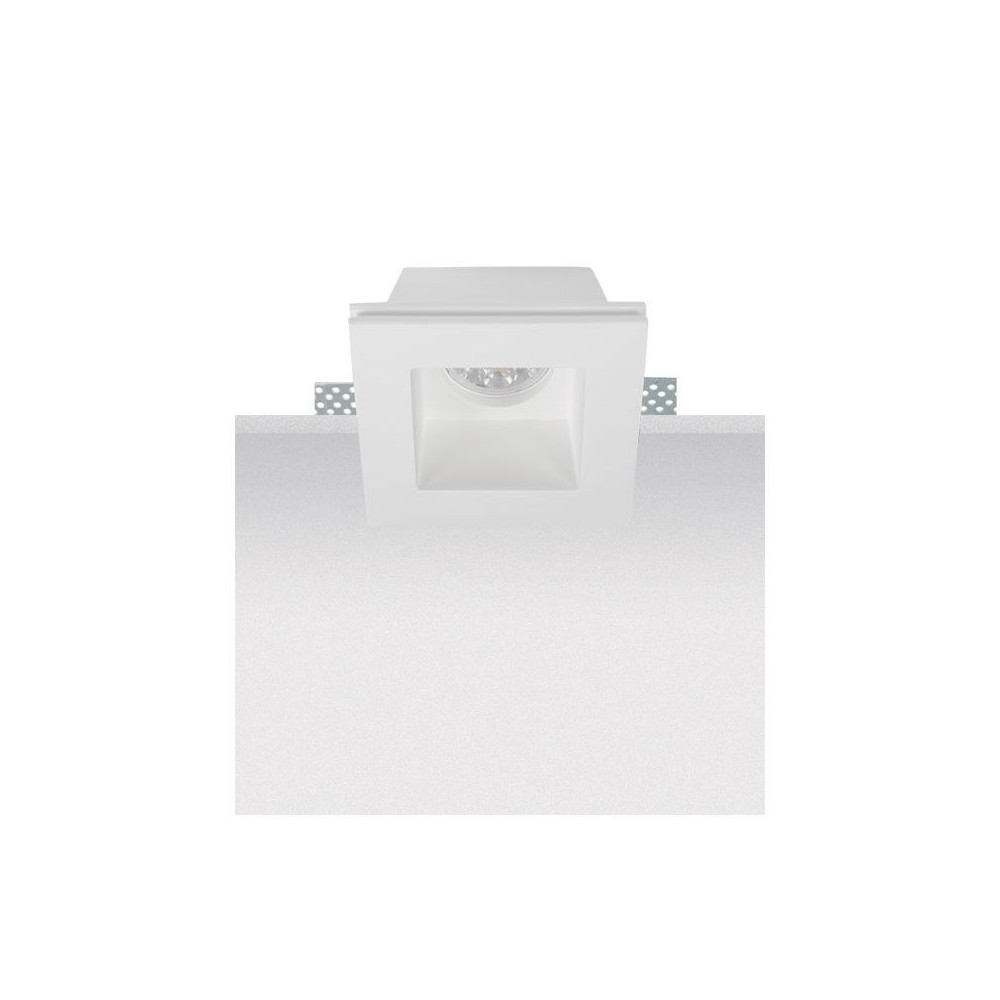 Trimless Vierkante Spot Cup ZAMBELIS GU10 DESIGN Zuiver Wit Zonder Lichtbron