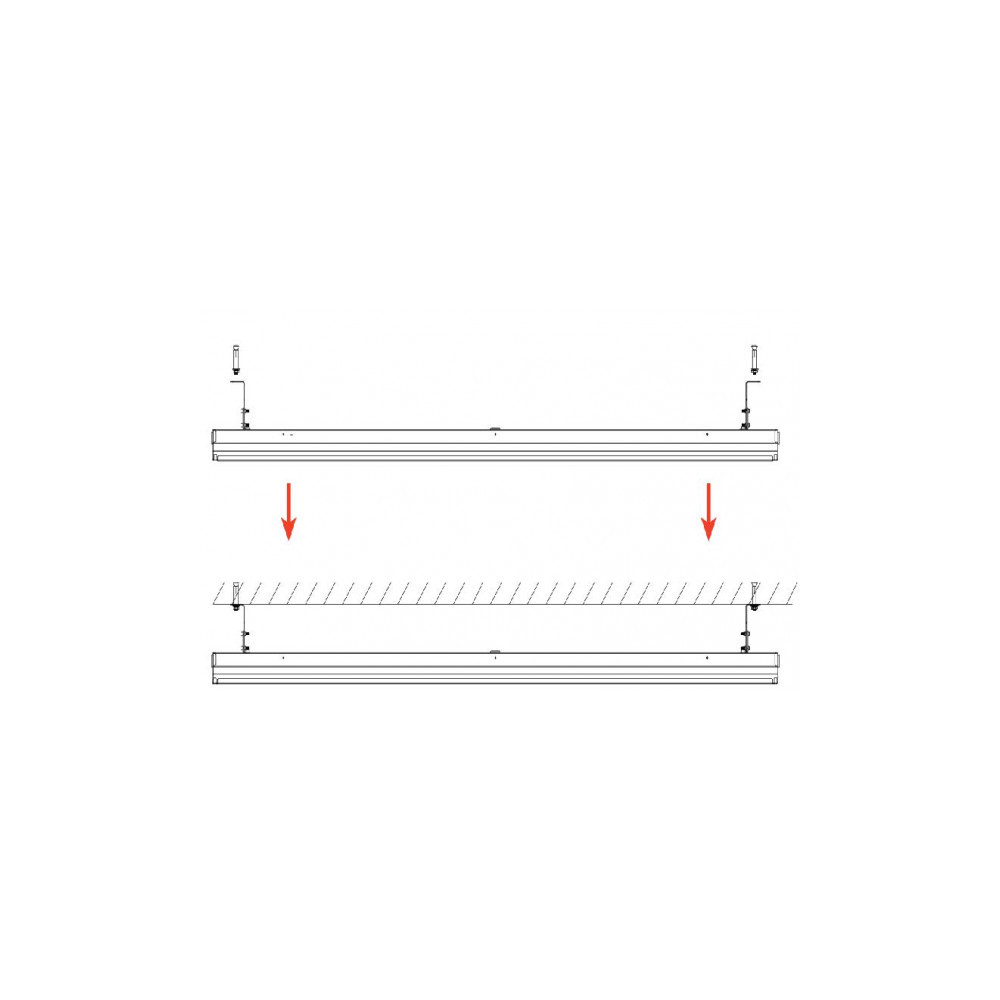 Surface-mount kit for ADDIS SPATH SPORT TECH 2 LED Grid Luminaire
