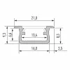 Inbouw Aluminium Profiel CLAREO 16x9 2m ADVANCE FS