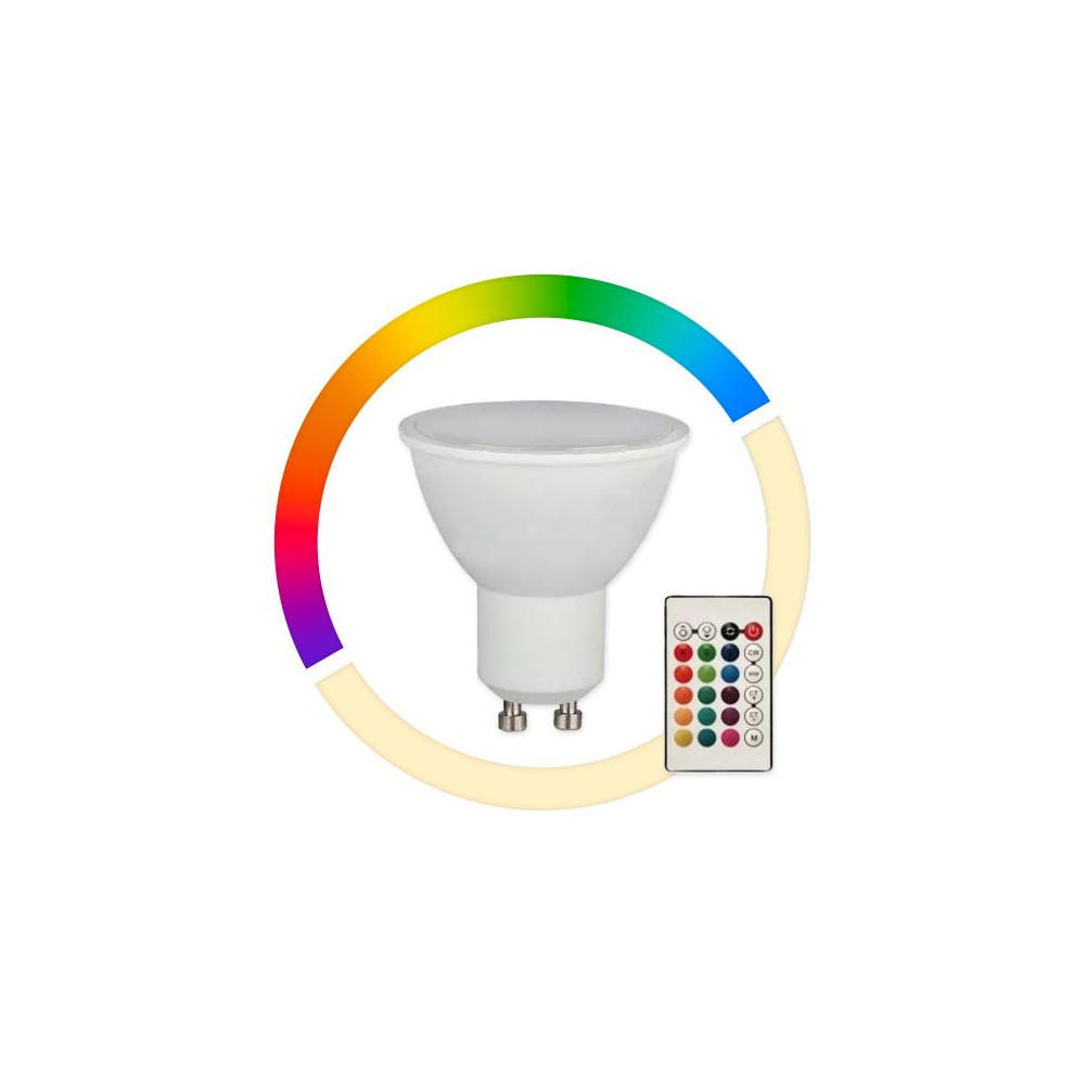 V-TAC SMART LED-Spot GU10 4,8W RGB+3000K Dimmbar START VT-2244