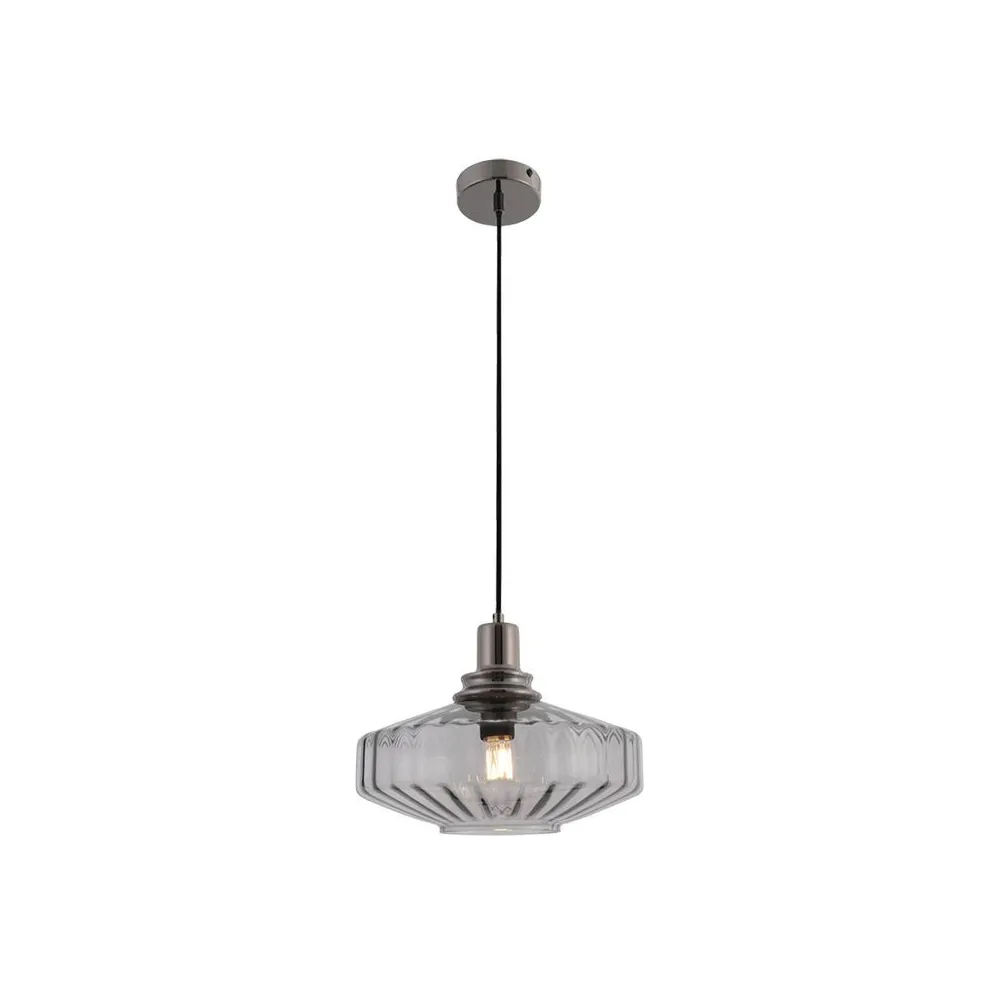 Suspension ZAMBELIS D280 E27 DESIGN Gris foncé Sans Source