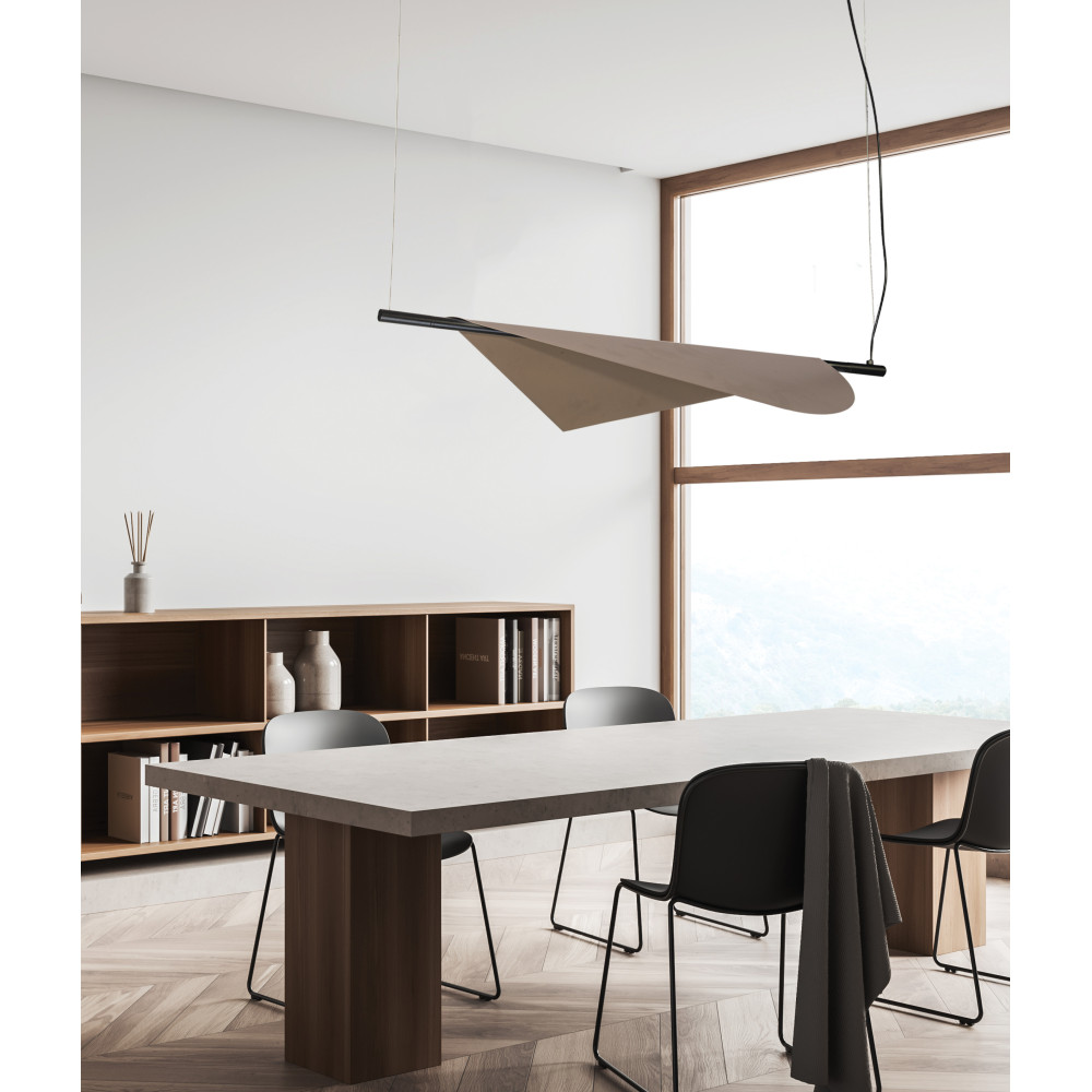 ZAMBELIS 18W DESIGN Pendelleuchte Sandschwarzes und Bronze