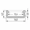 CLAREO Aluminium-Aufbauprofil 16x6 2m ADVANCE