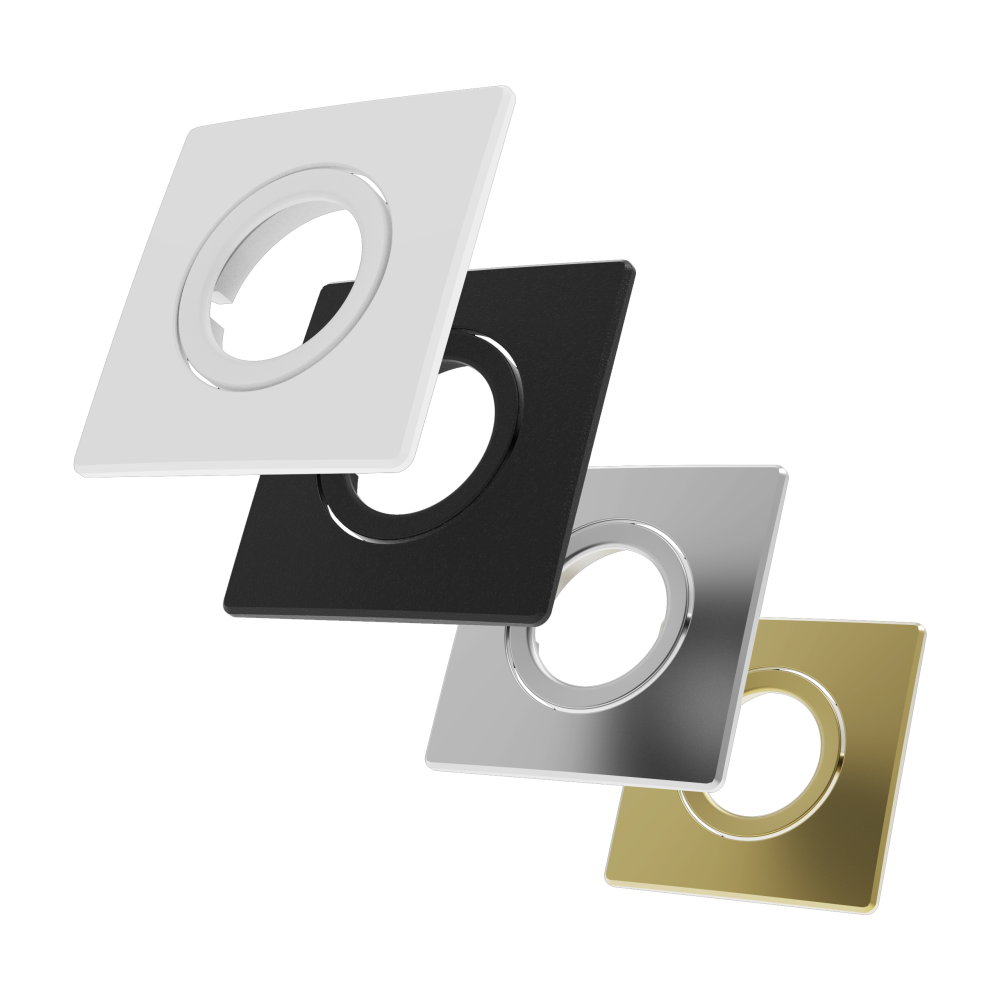 Interchangeable square bezel for MiniRay Orientable CLAREO 5/8W RE2020 ADVANCE 2