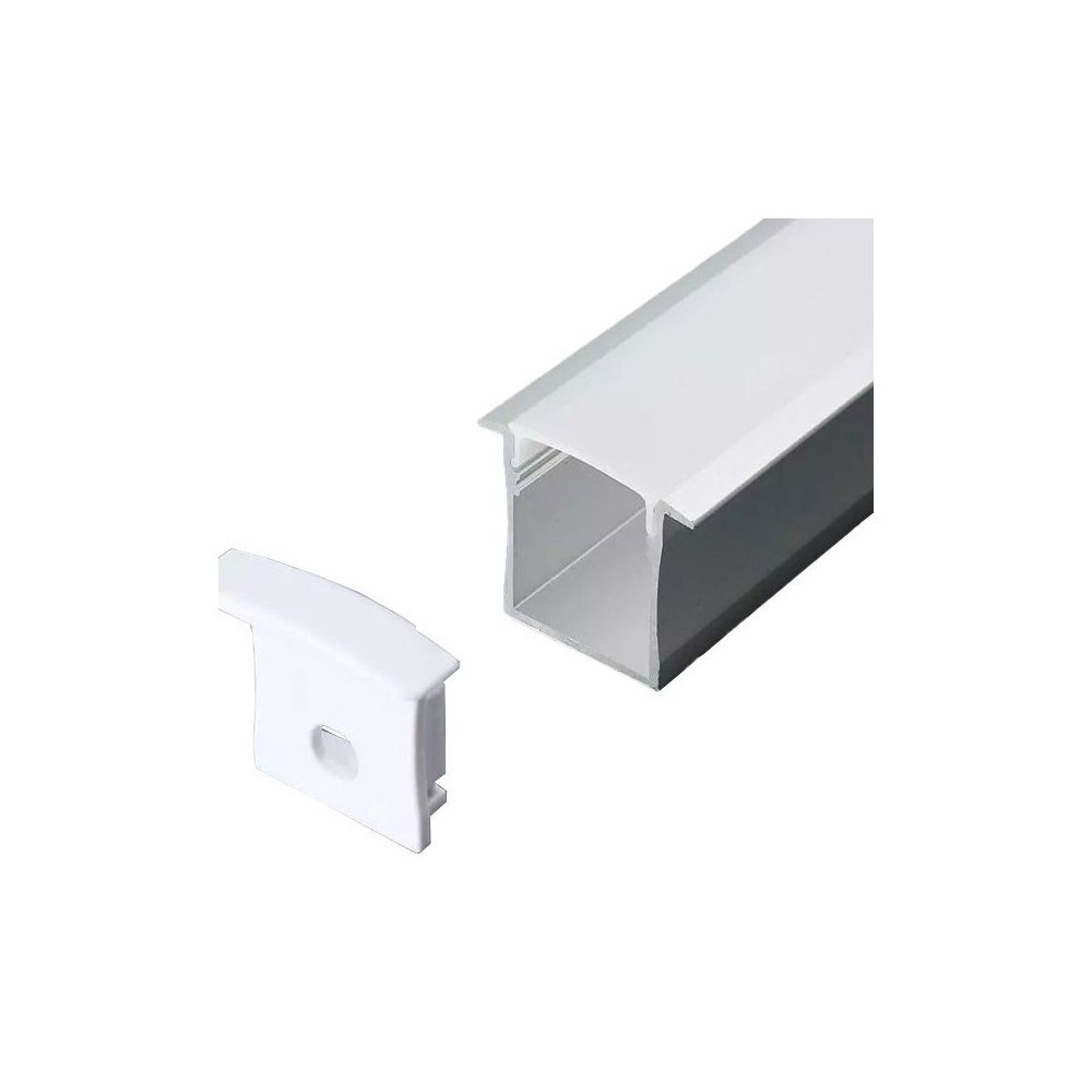 V-TAC 23x23 2m START Recessed Aluminum Profile With Diffuser VT-8119