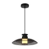 ZAMBELIS D300 10W Dimmable DESIGN Pendant Light Sandy Black and Smoked Glass