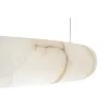 ZAMBELIS D640 45W Dimmbarer DESIGN Hängeleuchte Weißer Alabaster und Messing