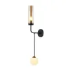 Wandleuchte ZAMBELIS G9, E27 DESIGN Schwarz Sandgestrahlt und Messing Ohne Leuchtmittel 22054 FS