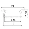 Inbouw Aluminium Profiel CLAREO 17x8 2m ADVANCE 2