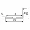 CLAREO L-shaped Aluminum Profile 19x12 2m ADVANCE