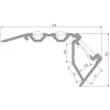 CLAREO 2m TECH Aluminium Trapprofielstrip