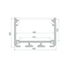 CLAREO ADVANCE Aluminium Opbouwprofiel 43x30 2m