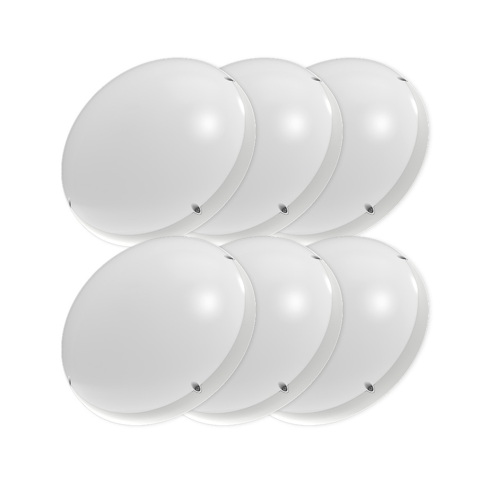DomeLED CLAREO 24W Vandalensichere START 2 6er-Pack