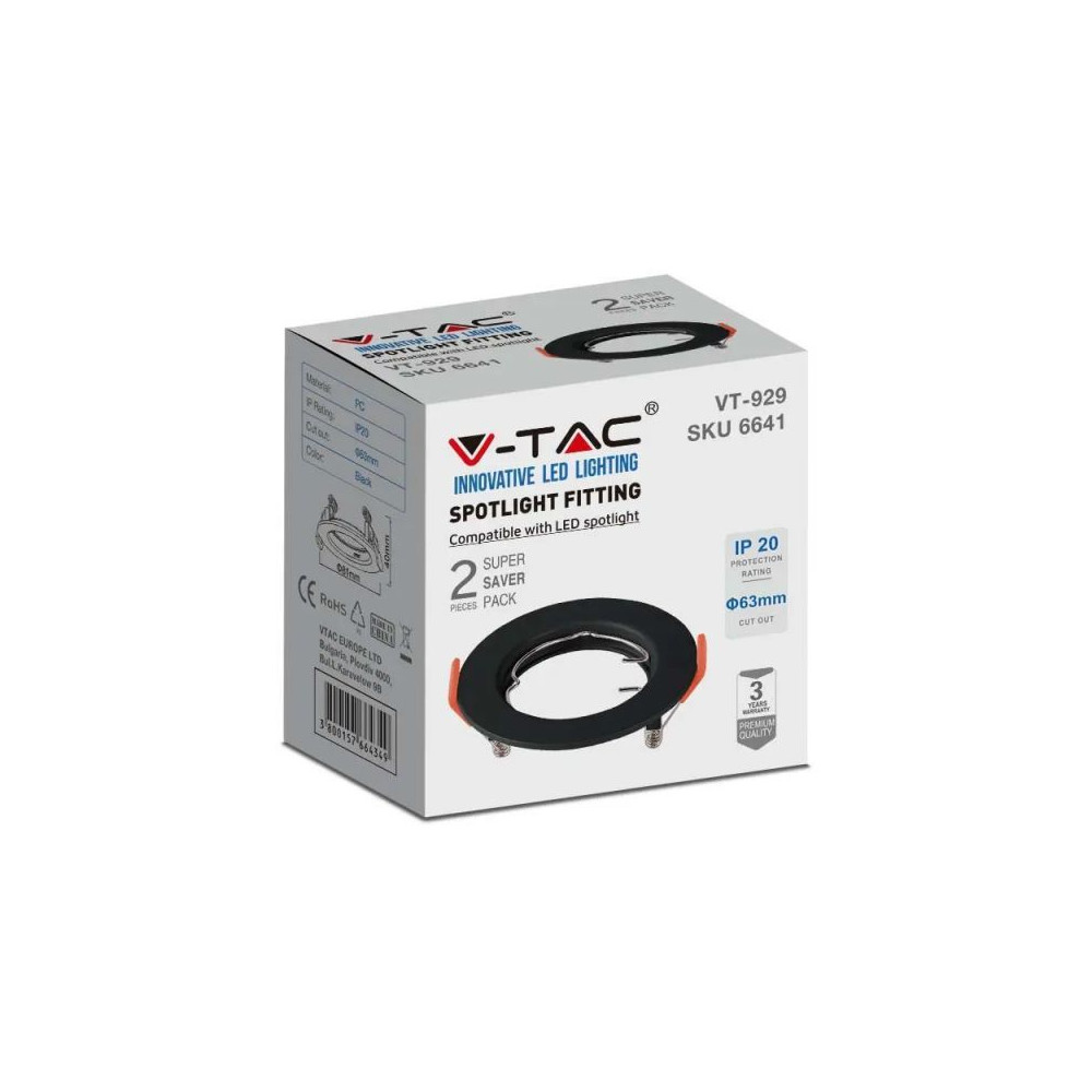 V-TAC GU10 START PACK 2 VT-929 Spot Armatuur