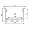 Inbouw Alu Profiel CLAREO 43x30 2m ADVANCE 2 - Pack