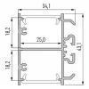 Opbouw Aluminium Profiel CLAREO 43x34 2m ADVANCE 2 - Pack