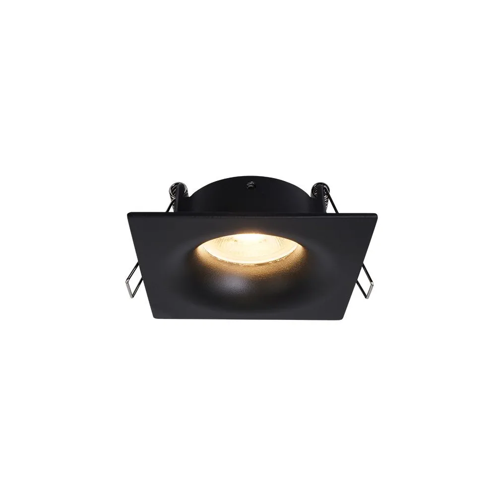 Coupelle Spot Carré ZAMBELIS GU10 IP65 DESIGN Noir Sablé S166