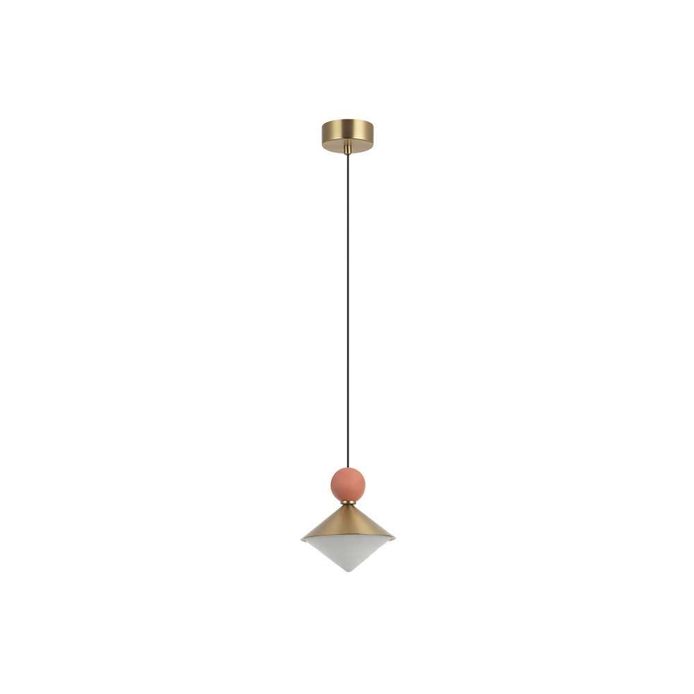 Suspension ZAMBELIS D140 8W Dimmable DESIGN Laiton et Terracotta 25100