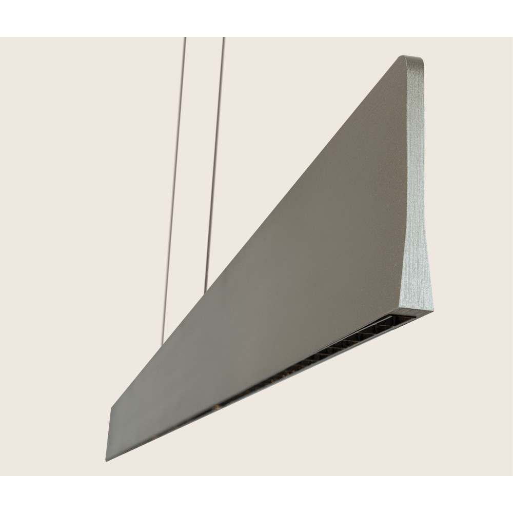 Suspension ZAMBELIS 40W Direct/Indirect Dimmable DESIGN Gris Brossé 25195