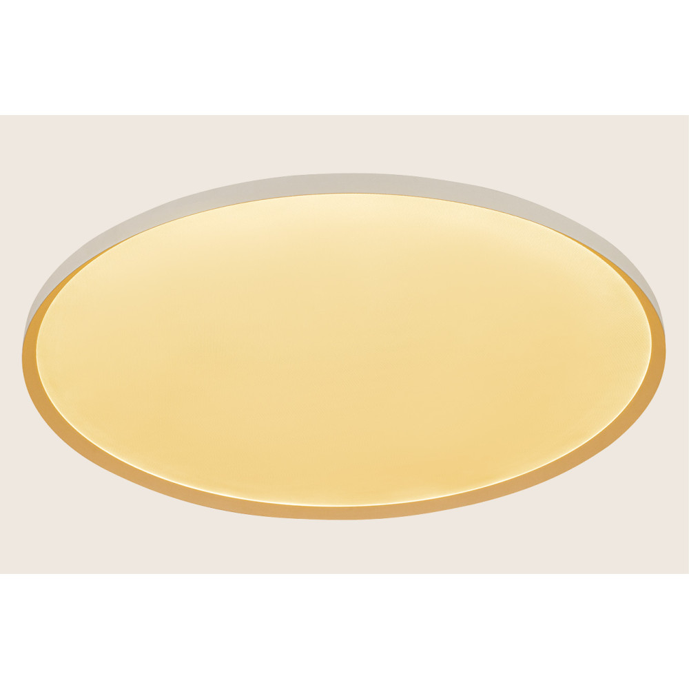 Deckenleuchte ZAMBELIS D650 56W CCT Dimmbar DESIGN Sandweiß 25199