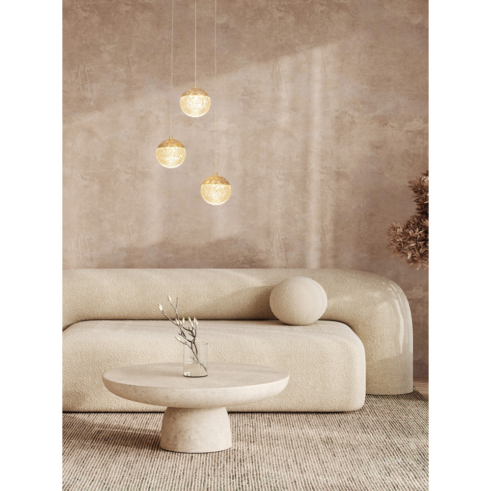 Pendelleuchte ZAMBELIS D330 25W Dimmbar DESIGN Mattgold 25324