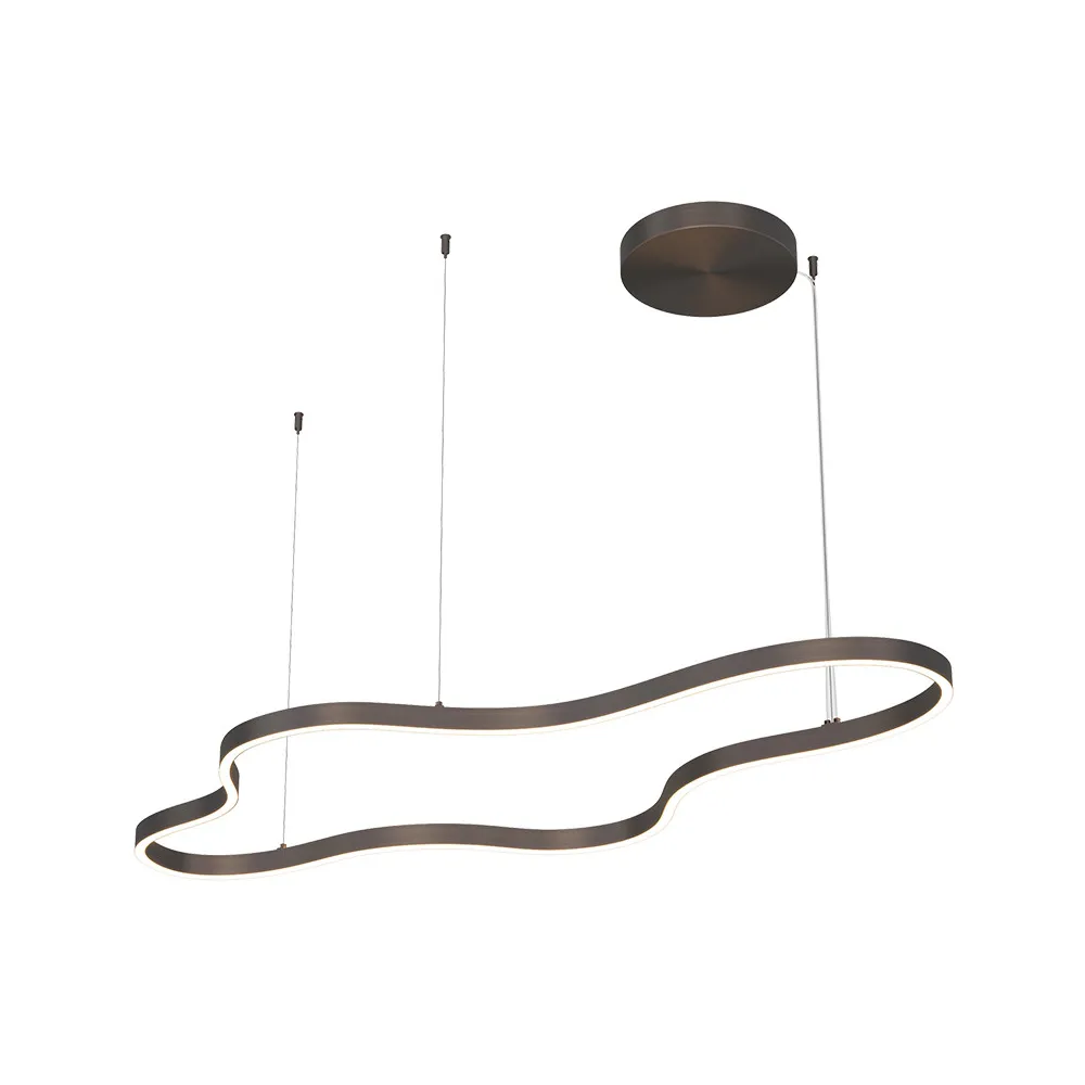 Pendelleuchte ZAMBELIS 95W Dimmbar DESIGN Gebürstetes Kaffee 25416