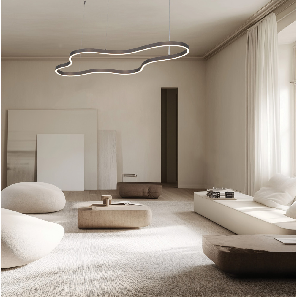 Pendelleuchte ZAMBELIS 95W Dimmbar DESIGN Gebürstetes Kaffee 25416