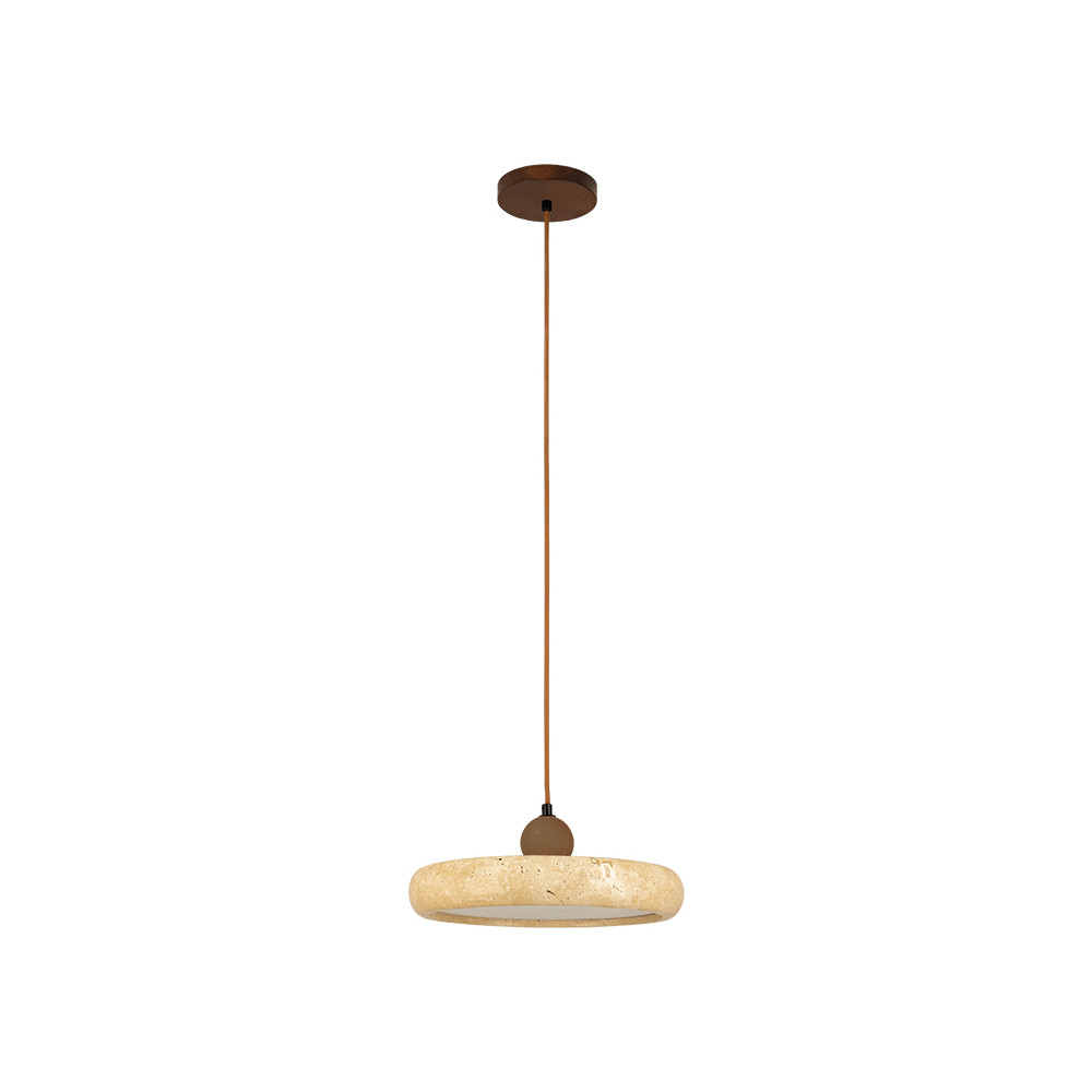 Pendelleuchte ZAMBELIS D300 22W DESIGN Naturstein und Holz 25419