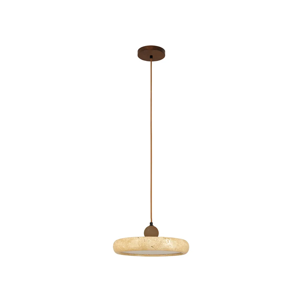 Pendelleuchte ZAMBELIS D300 22W DESIGN Naturstein und Holz 25419