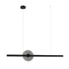 Suspension ZAMBELIS 20W Dimmable DESIGN Verre Fumé et Noir 25425