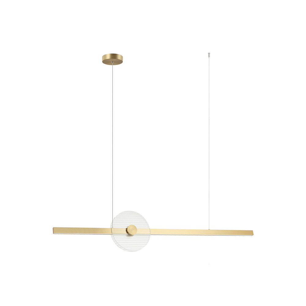 Pendelleuchte ZAMBELIS 20W Dimmbar DESIGN Glas und Gold 25426