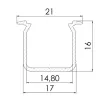 Aluminium Inbouwprofiel CLAREO 17x16 2m ADVANCE 2 FS