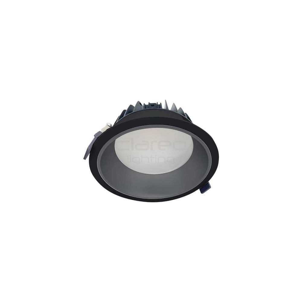 DownRay Inbouw CLAREO 40W Prisma DESIGN 2 Zwart Zonder Driver
