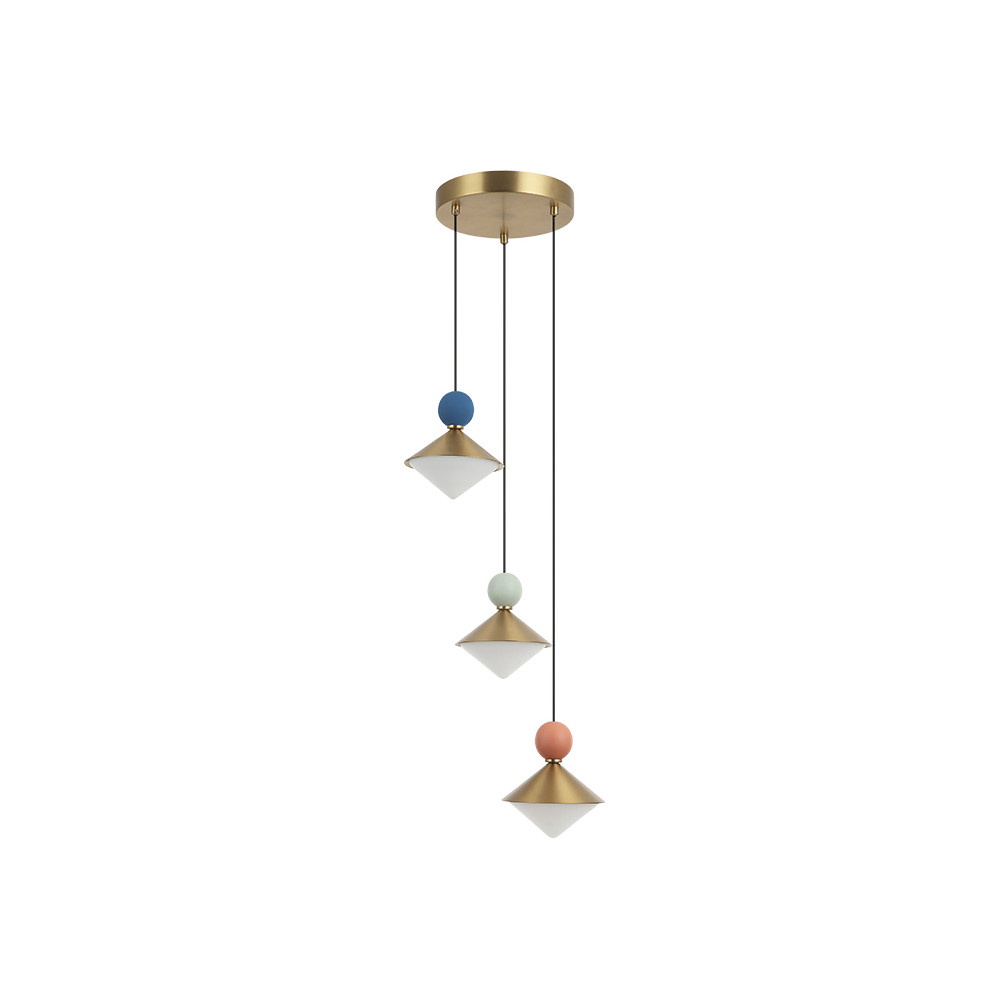 Suspension ZAMBELIS D290 20W Dimmable DESIGN Brushed Brass 25101 FS