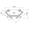Aluminium hoekprofiel CLAREO 17x17 2m ADVANCE FS