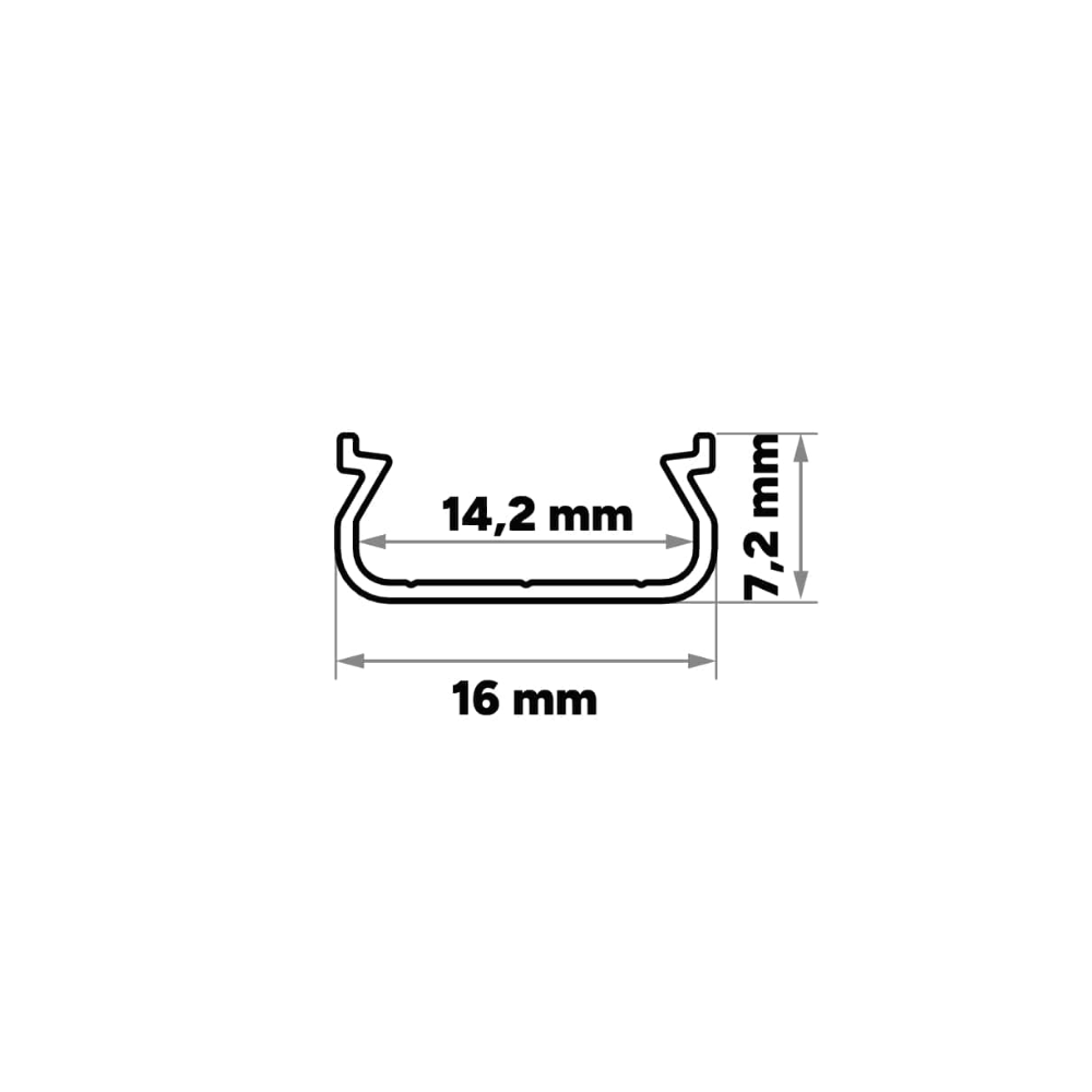 Aluminium Opbouwprofiel CLAREO 17x8 2m ADVANCE 2 - Pack