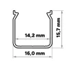 Opbouw Alu Profiel CLAREO 17x16 2m ADVANCE 2 - Pack
