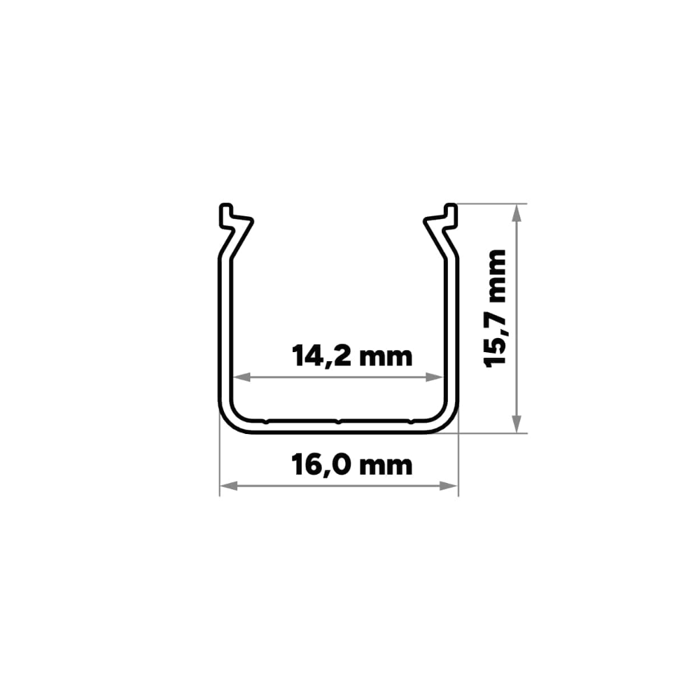 Opbouw Alu Profiel CLAREO 17x16 2m ADVANCE 2 - Pack