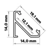 Corner Aluminum Profile CLAREO 15x15 2m ADVANCE 2 - Pack