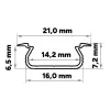 Inbouw Alu Profiel CLAREO 17x8 2m ADVANCE 2 - Pack