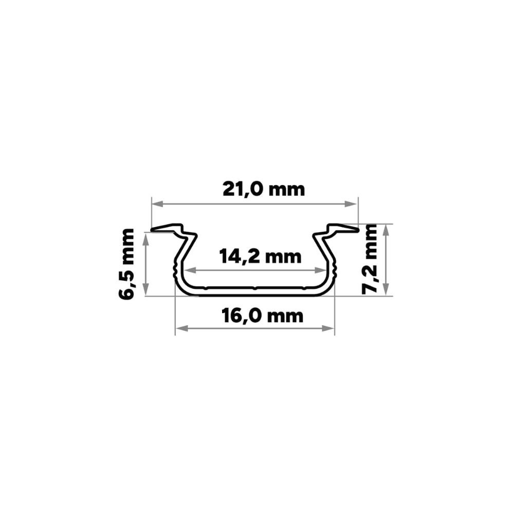 Inbouw Alu Profiel CLAREO 17x8 2m ADVANCE 2 - Pack