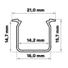 Inbouw Alu Profiel CLAREO 17x16 2m ADVANCE 2 - Pack