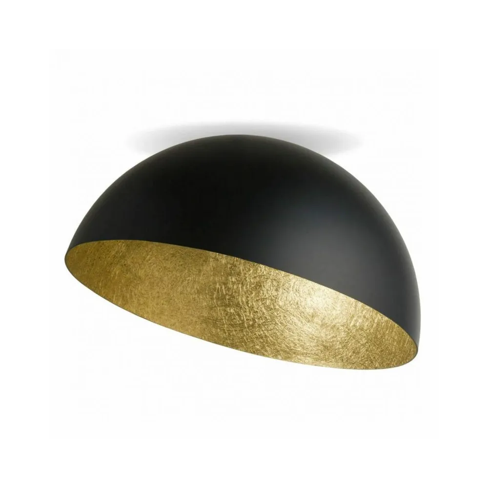 Plafonnier ZAMBELIS D700 E27 DESIGN Noir Mat et Doré 23259 FS