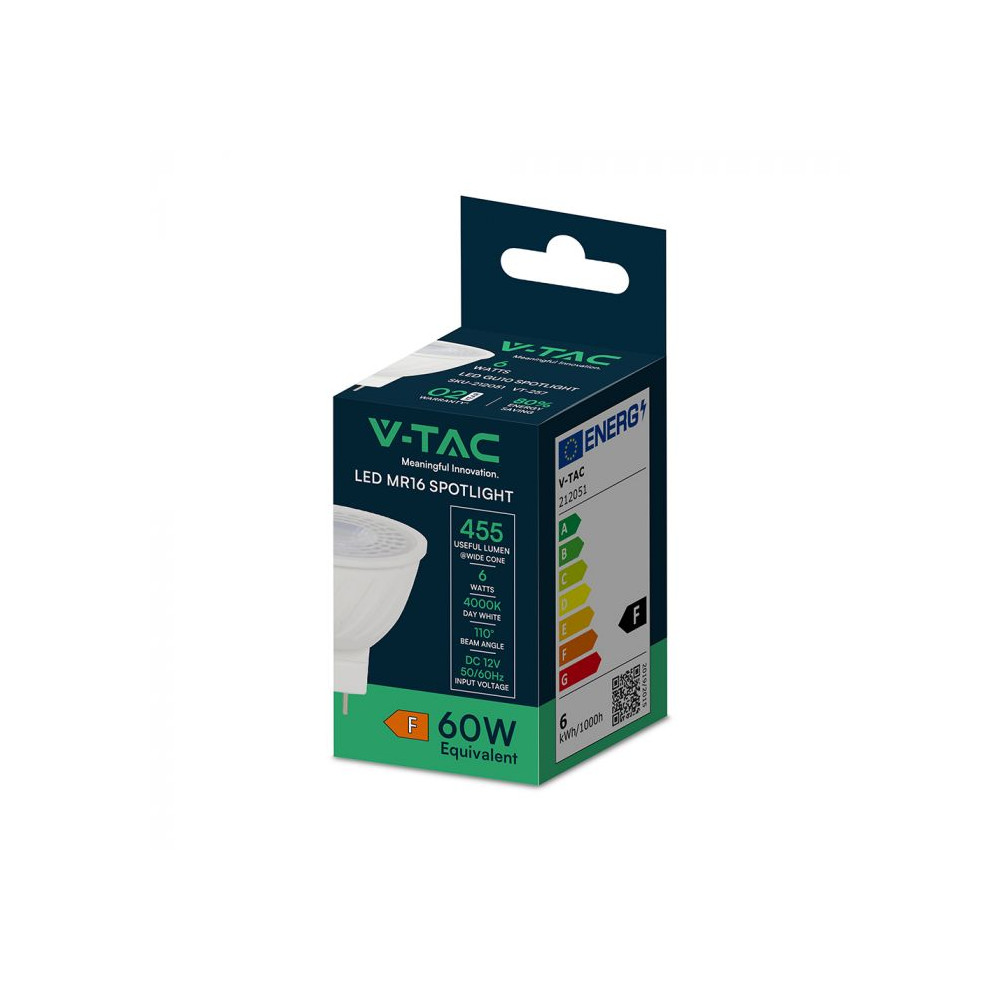 Spot LED GU5.3 V-TAC 6W 110° 4000K START VT-257