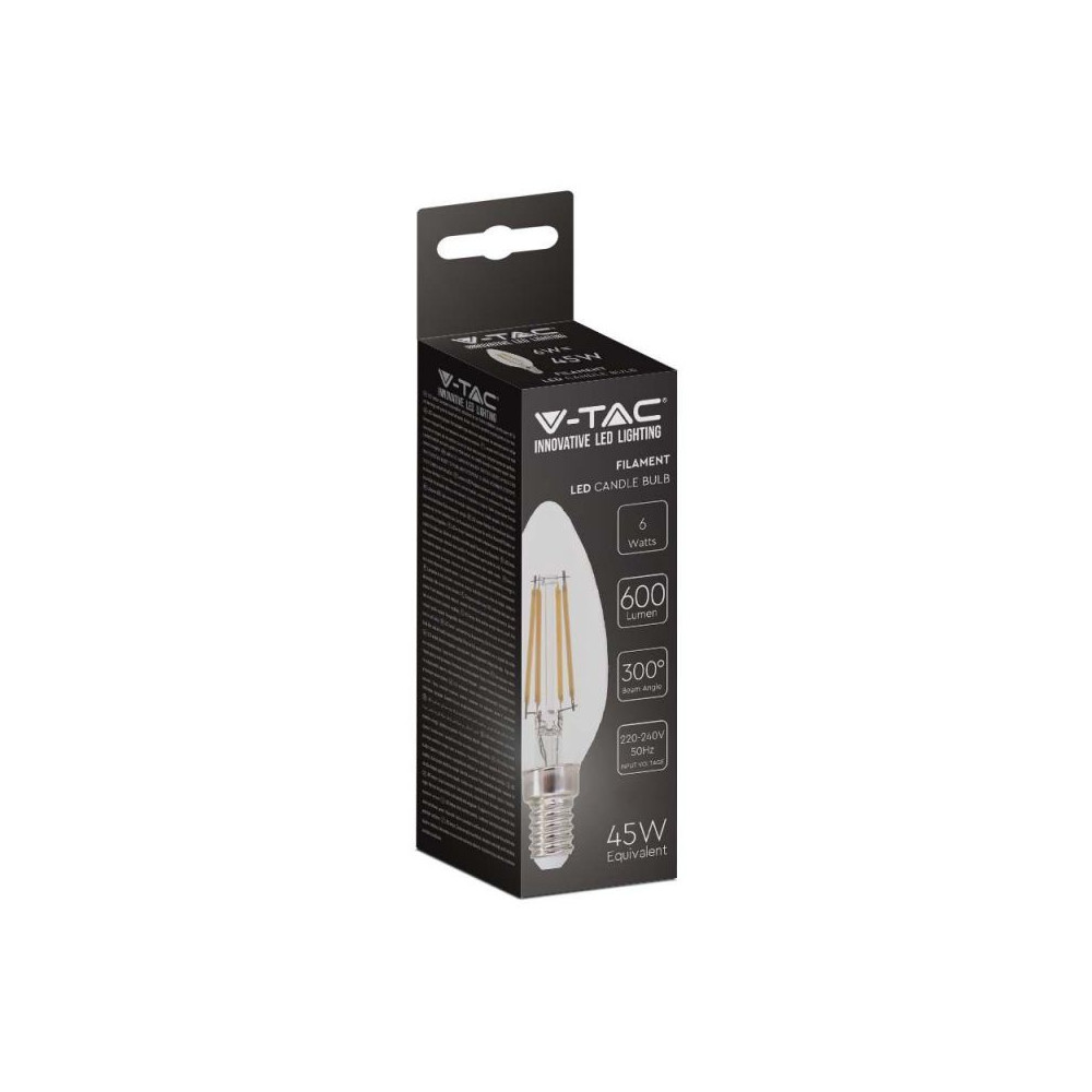 Bulbe LED E14 Filament V-TAC 6W DESIGN 2 VT-2127